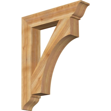 Ekena Millwork Westlake Traditional Rough Sawn Bracket, Western Red Cedar, 6"W x 34"D x 42"H BKT06X34X42WTL01RWR